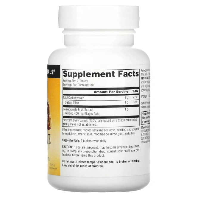 Source Naturals, Гранатовый экстракт, 60 таблеток