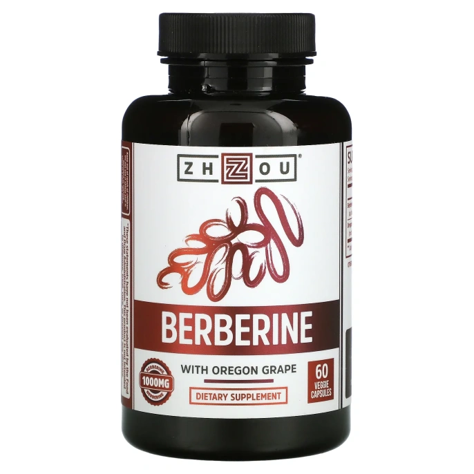 Zhou Nutrition, Берберин с орегонским виноградом 60 вег капсул