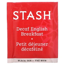 Stash Tea, черный чай, английский завтрак без кофеина, 18 чайных пакетиков, 36 г (1,2 унции)