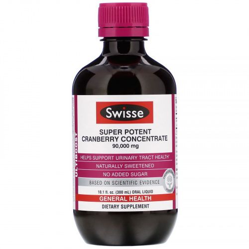 Swisse, Ultiboost, суперэффективный концентрат клюквы, 90 000 мг, 300 мл (10,1 жидк. унции)