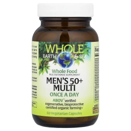Natural Factors, Whole Earth & Sea®, мультивитамины для мужчин старше 50 лет, 60 вегетарианских капсул
