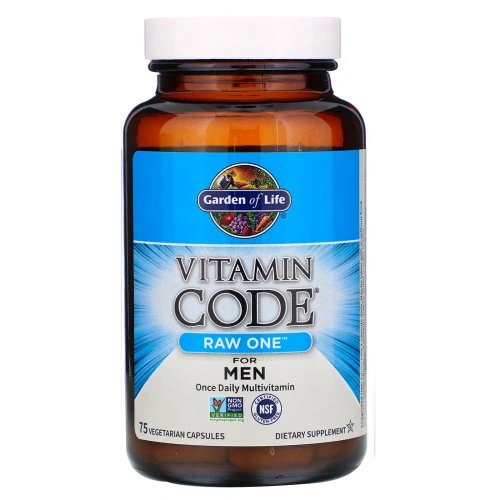 Garden of Life, Код витамина, Ряд первый, один раз в день Raw поливитамины для мужчин, 75 Veggie Caps