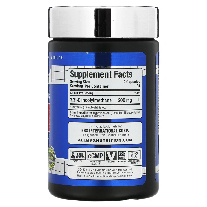 ALLMAX, Essentials, DIM, 60 растительных капсул