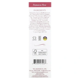 Badger Company, Очищающие масло дамасской розы для лица, для сухой/чувствительной кожи, 59,1 г (2 жидких унций)