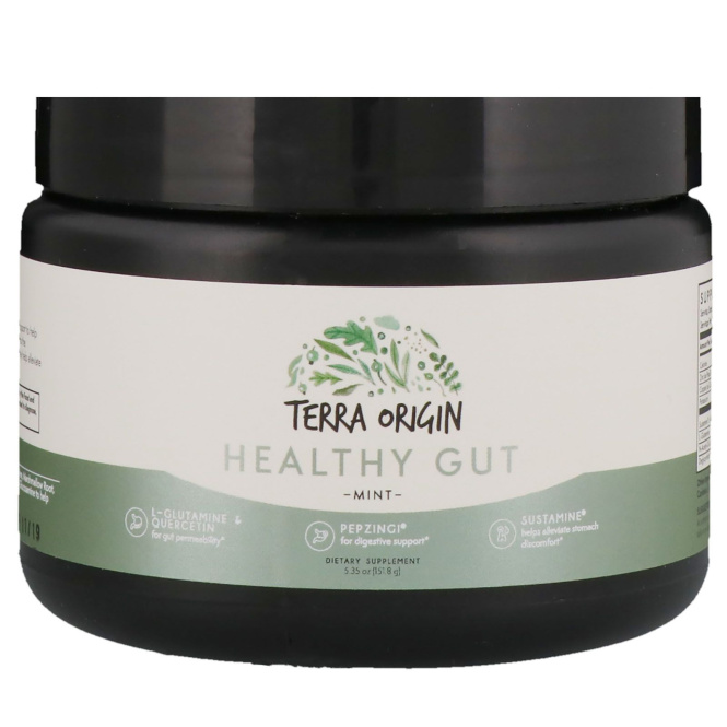 Terra Origin, Порошок для здорового кишечника, мята, 5,35 унции (151,8 г)