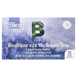 Bio Nutrition, Bedtime zzz Wellness Tea, без кофеина, 30 чайных пакетиков, 45 г (1,6 унции)