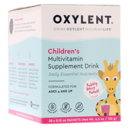 Vitalah, Children's Oxylent, питьевая мультивитаминная добавка, ягодный пунш, 30 пакетиков, 4,5 г каждый