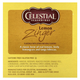Celestial Seasonings, Herbal Tea, Lemon Zinger®, без кофеина, 12 капсул K-Cup, по 3,2 г (0,11 унции)
