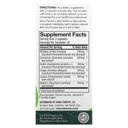 Fungi Perfecti, MycoBotanicals, для здорового уровня сахара в крови, 60 вегетарианских капсул