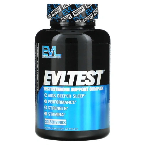 EVLution Nutrition, EVLTest, поддерживающий комплекс тестостерона, 120 таблеток