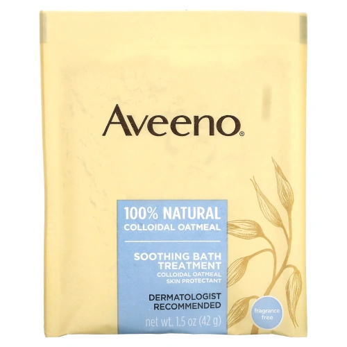 Aveeno, Active Naturals, Для успокаивающей ванной процедуры, без отдушек 8 однопорционных пакетиков ,1.5 унции (42 г) каждый.