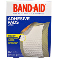 Band Aid, Adhesive Bandages, Adhesive Pads, Large, 10 Pads