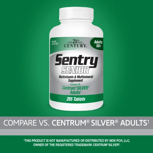 21st Century, Sentry Senior, мультивитаминная и минеральная добавка, для взрослых 50+, 265 таблеток