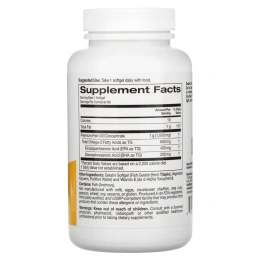 Super Nutrition, рыбий жир с омега-3, триглицерид Vivomega, 1000 мг, 90 рыбных капсул