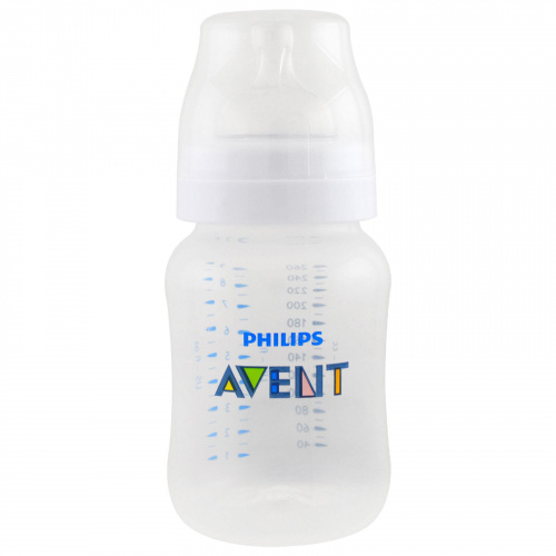 Philips Avent, Антиколиковая бутылочка, от 1 месяца, 1 бутылочка, 9 унций (260 мл)