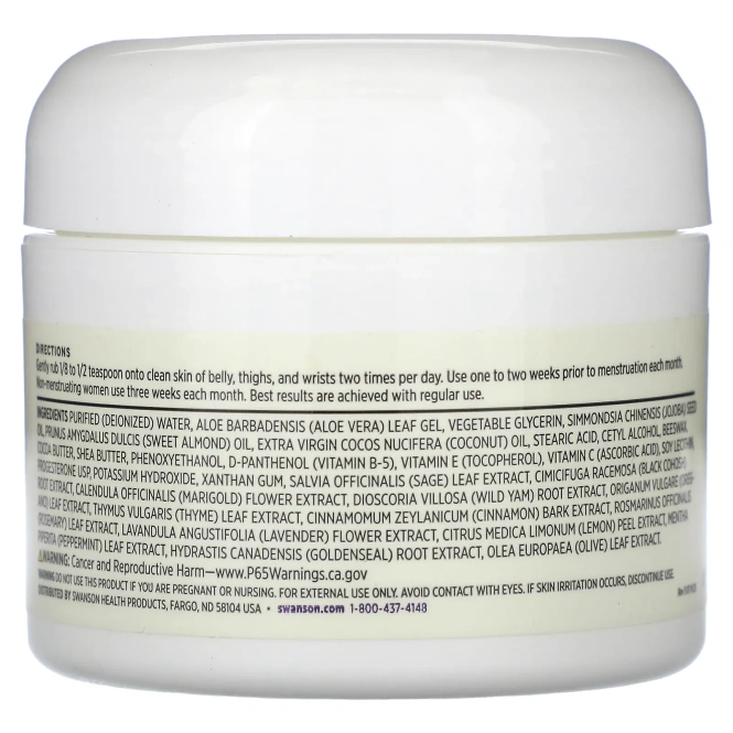 Swanson, Menogest, крем с прогестероном, 59 мл (2 жидк. унц.)