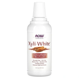 Now Foods, Ополаскиватель для полости рта XyliWhite, свежесть корицы, 16 жидких унций (473 мл)