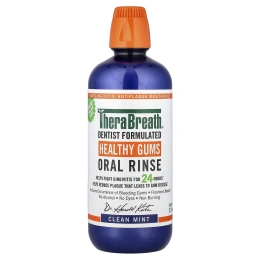 TheraBreath, Healthy Gums, ополаскиватель для полости рта, чистая мята, 1 л (33,8 жидк. унции)