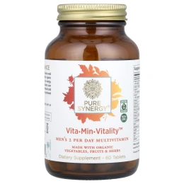 Pure Synergy, Vita-Min-Vitality ™, мультивитамины для мужчин, 2 раза в день, 60 таблеток