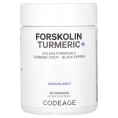 Codeage, форсколин и куркума, 90 капсул