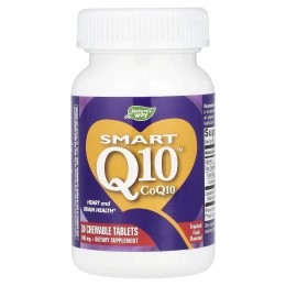 Nature's Way, Smart Q10 ™, тропические фрукты, 100 мг, 30 жевательных таблеток