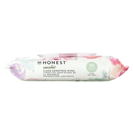 The Honest Company, Салфетки Sensitive Clean Conscious, без отдушек, цветы, 60 салфеток