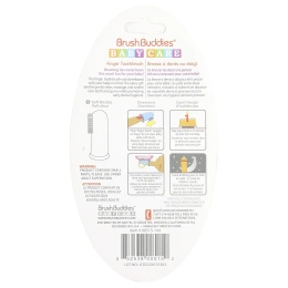 Brush Buddies, "Забота о детях", зубная щетка на палец, 0-3 лет, 1 шт