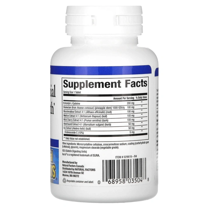 Natural Factors, Lung, Bronchial & Sinus Health, 45 таблеток