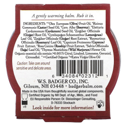 Badger Company, Sore Muscle Rub, мазь от боли в мышцах с кайенским перцем и имбирем, 21 г (0,75 унции)