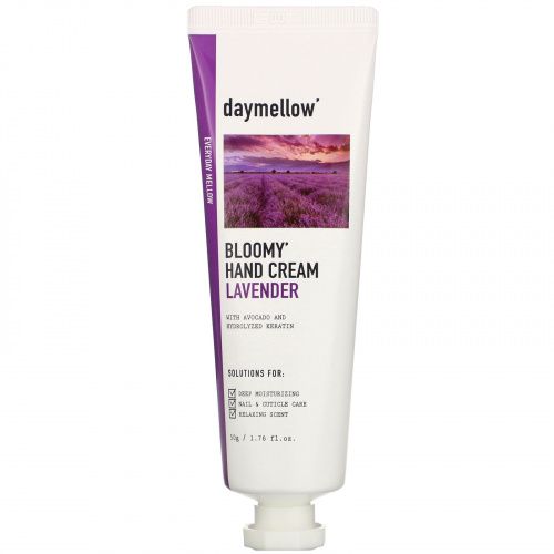 Daymellow, Bloomy Hand Cream, Lavender, 1.76 fl oz (50 g)