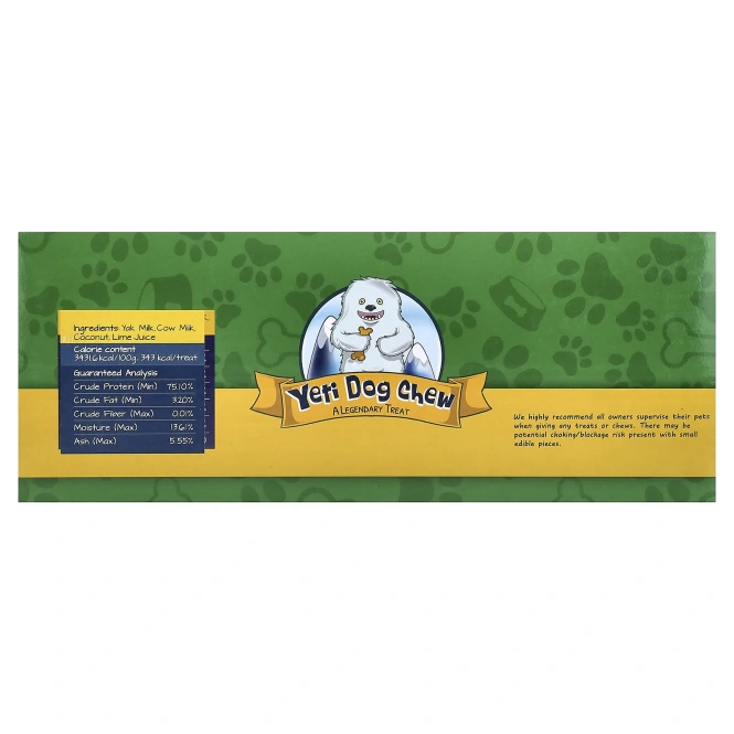 Yeti Dog Chew, гималайский сыр як, для собак, кокос, 3 фунта