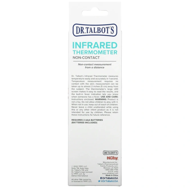 Dr. Talbot's, Инфракрасный термометр, белый, 1 термометр