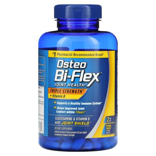 Osteo Bi-Flex, Здоровье суставов, тройная сила + витамин D, 120 таблеток в оболочке