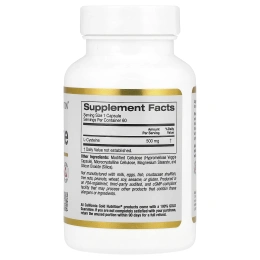 California Gold Nutrition, L-цистеин, AjiPure, 500 мг, 60 вегетарианских капсул