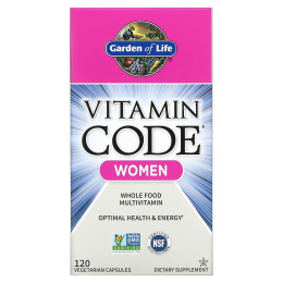 Garden of Life Vitamin Code Мультивитамины для Женщин, 120 вегетарианских капсул