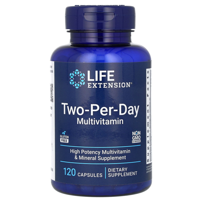 Мультивитамины Life Extension Two-Per-Day Multivitamin для приема два раза в день, 60 капсул
