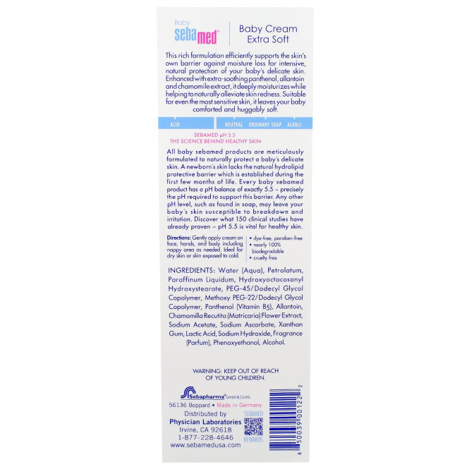 Sebamed USA, Детский крем, супер мягкий, 7 унции(200 г)