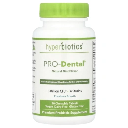 Hyperbiotics, PRO-Dental, натуральный мятный вкус, 90 жевательных таблеток
