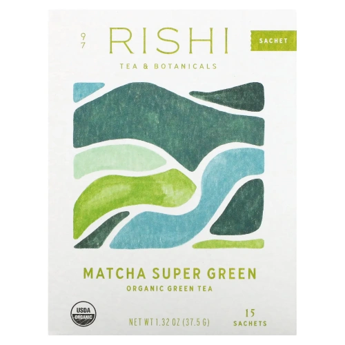 Rishi Tea, Органический зеленый чай, зеленый чай маття, 15 пакетиков 1,43 унции (40,5 г)