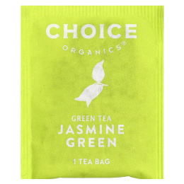 Choice Organic Teas, зеленый чай, зеленый жасмин, 16 чайных пакетиков, 24 г (0,85 унции)