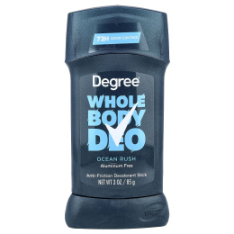 Degree, Whole Body Deo, дезодорант-стик, предотвращающий трение, Ocean Rush, 85 г (3 унции)
