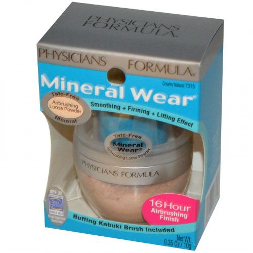 Physicians Formula, Mineral Wear, Mineral Airbrushing Loose Powder, Creamy Natural, SPF 30, 0.35 oz (10 g)