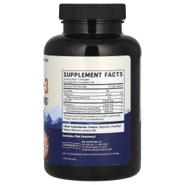 MAV Nutrition, Рыбий жир, омега-3 премиального качества, натуральный лимон, 120 мягких таблеток