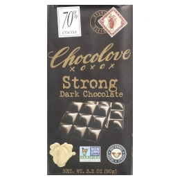 Chocolove, экстрагорький черный шоколад, 70% какао, 90 г (3,2 унции)