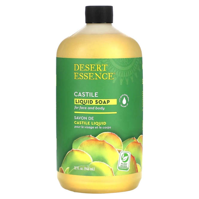 Desert Essence, Кастильское жидкое мыло с экологически чистым маслом чайного дерева, 32 жидких унции (960 мл)