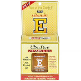 Fruit of the Earth, ультрачистое масло с витамином Е, для лица, без запаха, 28 000 МЕ, 15 мл (1/2 жидк. унции)