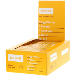 RXBAR, Протеиновые батончики, кленовая соль, 12 батончиков, 52 г (1,83 унции)