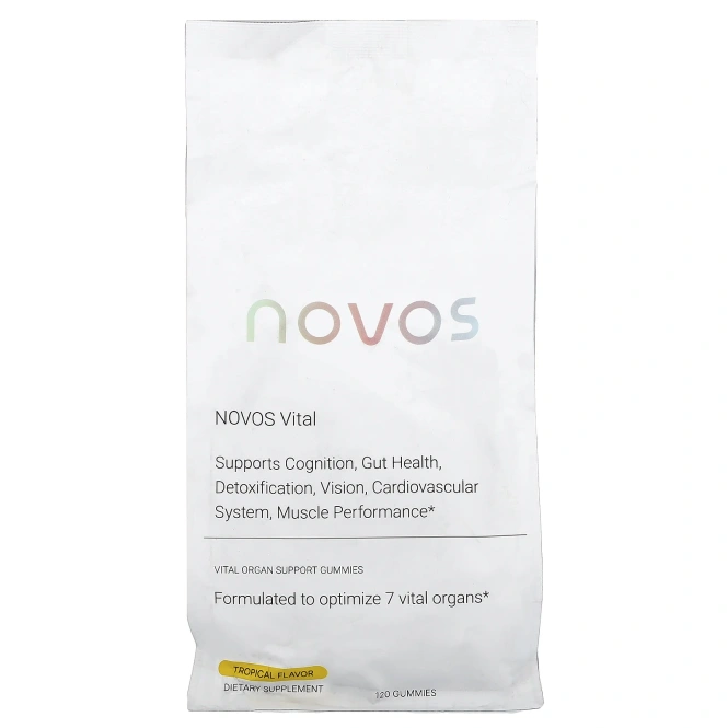 NOVOS, Novos Vital Gummies, тропические фрукты, 120 жевательных таблеток