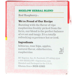 Bigelow, Травяной чай, Апельсин и Специи, без кофеина 20 чайных пакетиков, 1.50 унции (42 г)