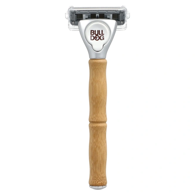 Bulldog Skincare For Men, Оригинальная бамбуковая бритва, 2 картриджа с 5 лезвиями
